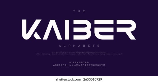 Kaiber modern stylish typography capital alphabet letter logo design