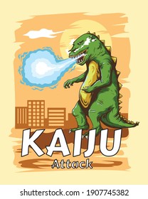 Kaiju Monster is a Popular Fictional Character, This Illustration fit for Merchandise Design or anything you want, and this Vector based and Color is editable