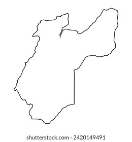 Kailahun District map, administrative division of Sierra Leone. Vector illustration.