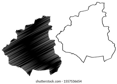 Kainuu Region (Republic of Finland) map vector illustration, scribble sketch Kainuu map