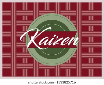 kaizen, beautiful greeting card background or banner with vintagel theme. design illustration