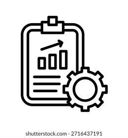 Ilustración vectorial de iconos de contorno de Tablero Kaizen