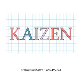 Kaizen business theory concept- vector illustration