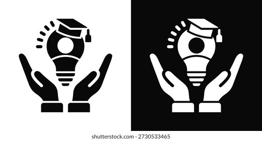 Kaizen Icon White And Black Background Style