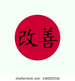 Kaizen Japanes metodology and philosophy vector