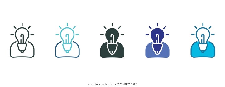 Conjunto de iconos de Kaizen Spirit de varios estilos