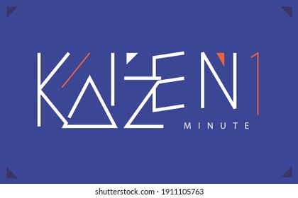 diseño tipográfico del logotipo del vector kaizen