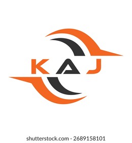 Diseño de letra KAJ. Diseño de logotipo de tecnología de letras KAJ. KAJ Monogram diseño de logotipo para un empresario y negocio.