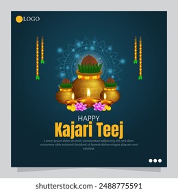 Kajari Teej, celebrated primarily in North India, is a traditional Hindu festival that falls on the third day of the Krishna Paksha in the month of Bhadrapada.