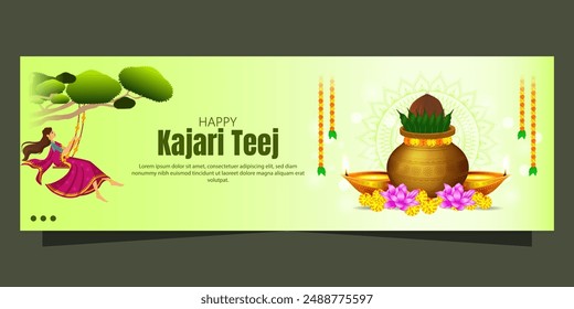 Kajari Teej, celebrated primarily in North India, is a traditional Hindu festival that falls on the third day of the Krishna Paksha in the month of Bhadrapada.