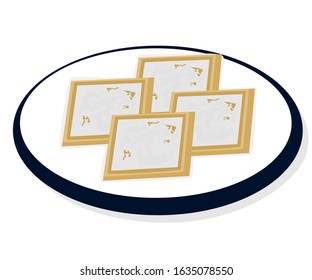 Kaju katli indian Sweets Vector