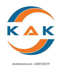 Diseño de letra KAK. Diseño de logotipo de tecnología de letras KAK. Diseño de logo KAK Monogram para un emprendedor y negocio.