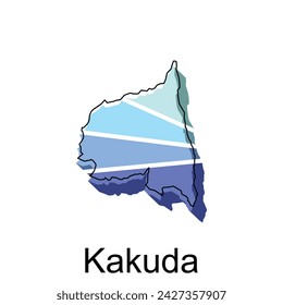 Kakuda City High detailed illustration map, Japan map, World map country vector illustration template