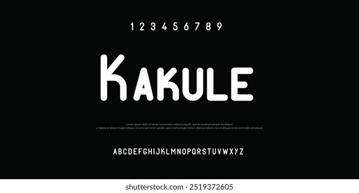 KAKULE Alphabet font. Metallic, silver effect italic letters on a dark background. alphabet vector typeface glowing text effect. ABC, Lowercase and uppercase letters