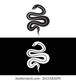 kala nag. Snake Silhouette Vector illustration.