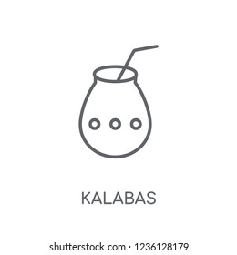 Kalabas linear icon. Modern outline Kalabas logo concept on white background from Culture collection. Suitable for use on web apps, mobile apps and print media.