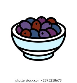 kalamata olives greek cuisine color icon vector. kalamata olives greek cuisine sign. isolated symbol illustration