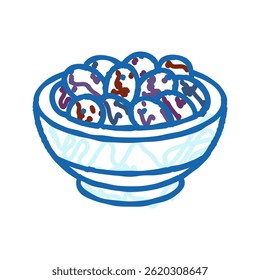kalamata azeitonas cozinha grega ícone doodle esboço vetor. kalamata azeitonas cozinha grega sinal. símbolo isolado ilustração