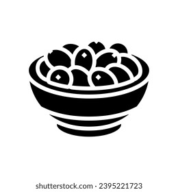 kalamata olives greek cuisine glyph icon vector. kalamata olives greek cuisine sign. isolated symbol illustration