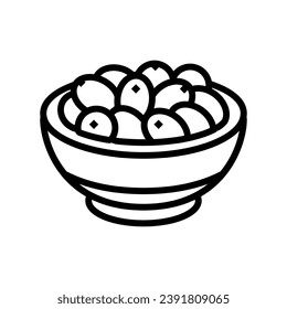 kalamata olives greek cuisine line icon vector. kalamata olives greek cuisine sign. isolated contour symbol black illustration