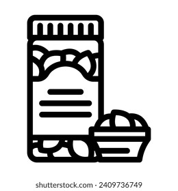 kalamata olives greek cuisine line icon vector. kalamata olives greek cuisine sign. isolated contour symbol black illustration