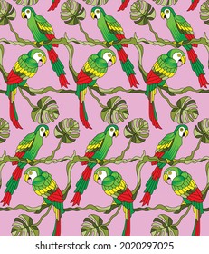 Kalamkari Seamless Patterns For Print On Fabrics