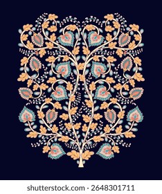 Kalamkari Ornamentos Tradicionais Composições Vetor Design Artes