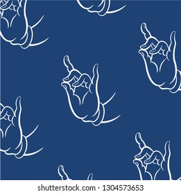 kalamkari, Traditional painting art of Telangana, Hinduism or Buddhism mudras rendered in the same style