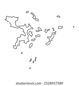 Kalangala District map, administrative division of Uganda. Vector illustration.