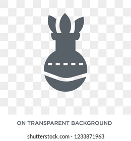 Kalasha icon. Trendy flat vector Kalasha icon on transparent background from india collection. 