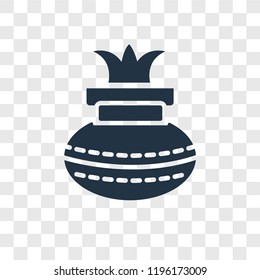 Kalasha vector icon isolated on transparent background, Kalasha transparency logo concept