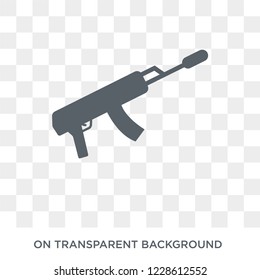 Kalashnikov icon. Kalashnikov design concept from Army collection. Simple element vector illustration on transparent background.