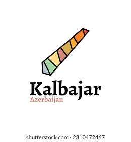 Kalbajar Azerbaijan map, State and regions map highlighted on Azerbaijan map.