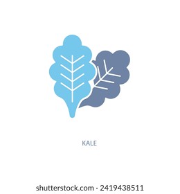 kale concept line icon. Simple element illustration. kale concept outline symbol design.