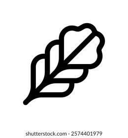 Kale. Editable stroke vector icon.
