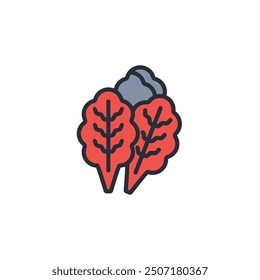 kale icon. vector.Editable stroke.linear style sign for use web design,logo.Symbol illustration.