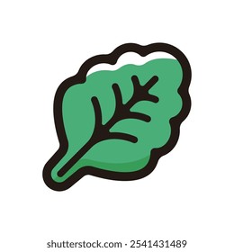 Kale outline icon for graphic design, apps and websites