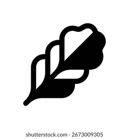 Kale. Outlined stroke vector icon with black-filled details.