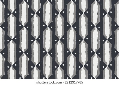 Kaleidoscope Abstract Pattern. Swimwear Pattern. Ceramic Geo Tile. Vector Seamless Illustration. Grey Decorative Ethnic Boho Print. Granite Artistic Surface Pattern. Bohemian Geometric Print.