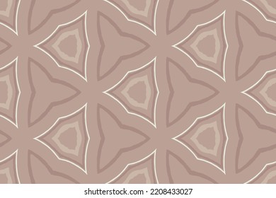 Kaleidoscope Abstract Pattern. Swimwear Design. Ceramic Geo Tile. Vector Seamless Illustration. Coconut Decorative Ethnic Boho Print. Ivory Bohemian Surface Pattern. Artistic Geometric Print.