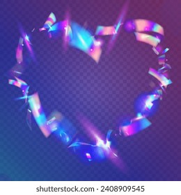 Kaleidoscope Background. Purple Blur Sparkles. Festive Foil. Falling Glitter. Metal Design. Modern Art. Disco Abstract Template. Glitch Confetti. Blue Kaleidoscope Background