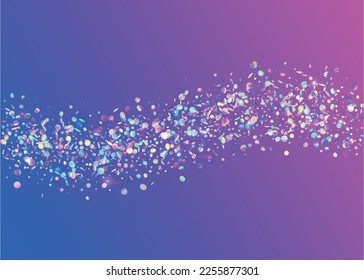 Kaleidoscope Confetti. Cristal Tinsel. Festive Art. Laser Prism. Disco Carnaval Wallpaper. Digital Foil. Blue Retro Background. Falling Sparkles. Pink Kaleidoscope Confetti