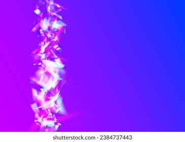 Kaleidoscope Effect. Holiday Foil. Hologram Background. Purple Retro Confetti. Light Sparkles. Laser Vaporwave Sunlight. Disco Design. Webpunk Art. Pink Kaleidoscope Effect
