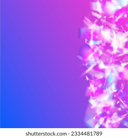 Kaleidoscope Effect. Metal Element. Retro Christmas Sunlight. Blue Disco Texture. Surreal Foil. Iridescent Sparkles. Glitch Tinsel. Glamour Art. Pink Kaleidoscope Effect