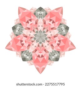 Kaleidoscope flower mandala. Modern banner design template, vector illustration. Vector colorful mosaic