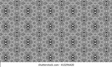 Kaleidoscope geometric black and white pattern. Abstract background. Vector illustration