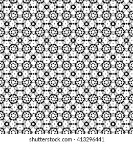 Kaleidoscope geometric black and white pattern. Abstract background. Vector illustration