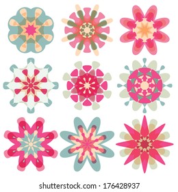Kaleidoscope geometric pattern. Abstract vector background