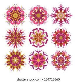 Kaleidoscope geometric pattern. Abstract vector background