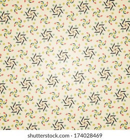 Kaleidoscope geometric pattern. Flower texture background. Abstract floral texture pattern. Vector illustration. Eps 10 